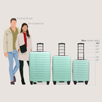 U.S. Traveler Boren Polycarbonate Hardside Rugged Travel Suitcase Luggage - Image 8