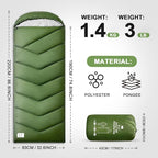 Sleeping Bags for Adults Cold Weather, Waterproof, Lightweight Camping Sleeping - Image 2