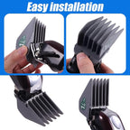 Extra Long Clipper Guards for most Wahl Clippers, 3 Inch Hair Clipper Combs Guides, Fit Wahl Clipper Guides Attachments - 1.25" to 3", 8 Piece Set, Gray Color