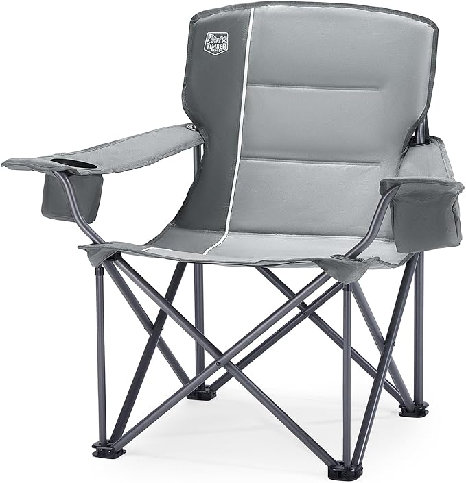 TIMBER RIDGE Oversized Folding Camping Chair by TIMBERRIDGE