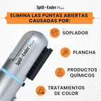 Split-Ender Mini Cordless Split End Hair Trimmer for Dry, Damaged, Brittle, or Frizzy Hair - Battery Operated Clipper for Straight and Curly Hair - Blue