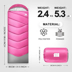 Sleeping Bags for Adults Cold Weather, Waterproof, Lightweight Sleeping Bag for - Image 2