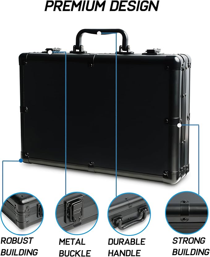 15 slots Watch organizer Case, Aluminum watch storage box, hard watch travel box - Image 4