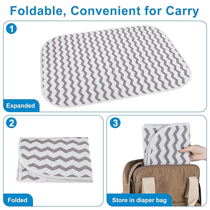 Accmor Baby Diaper Changing Pad, Wipeable Portable Diaper Changing Pad - Image 4