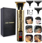 Professional Hair Clippers for Men Electric Haircut Kit Hair Trimmer Grooming Waterproof Rechargeable Close Cutting T Blade Trimmer USB Rechargeable Clippers for Hair Cutting