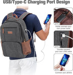 Tzowla Canvas Laptop College Backpack - Image 3