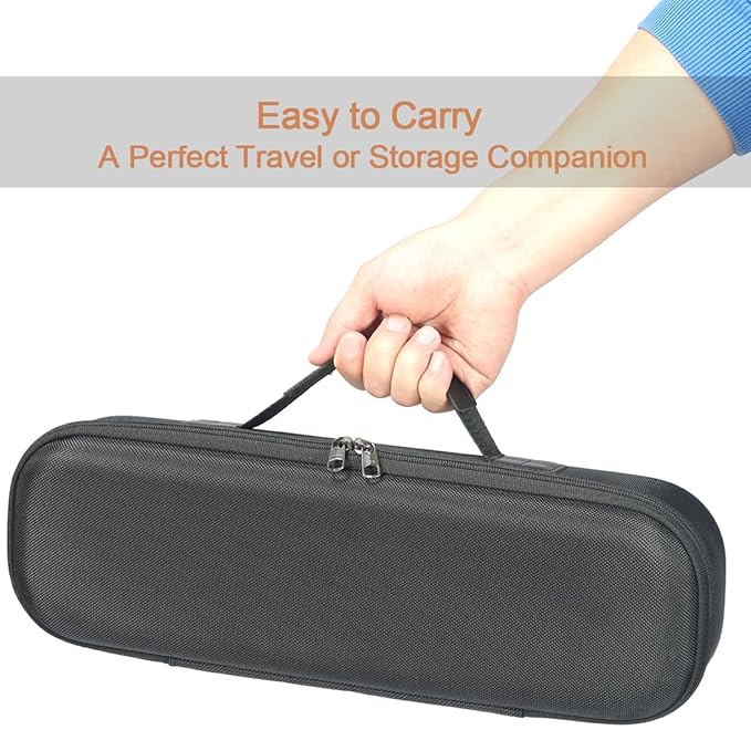 RAIACE Hard Storage Case Compatible with dyson Airstrait Straightener, Travel Carrying Bag. (case only). - Black(Black Lining)