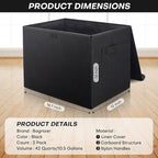 Large 17" 42 Quarts Collapsible Stackable Storage Bins - Image 2