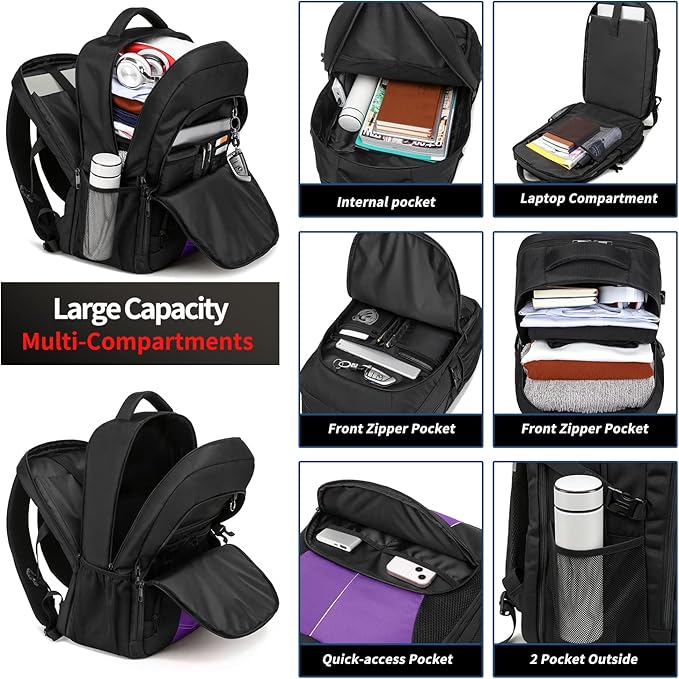 PUSLOM Extra Large Travel Laptop Backpack - Image 3
