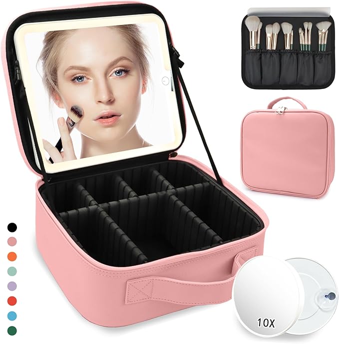 Travel Makeup Bag for Makeup Artists Large Makeup Case, by MORMIDTravelMakeupBag