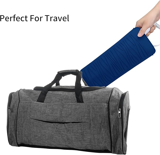 Silicone Heat Resistant Travel Mat Pouch for Hair Styling Tools (Navy Blue, 1 Pack)