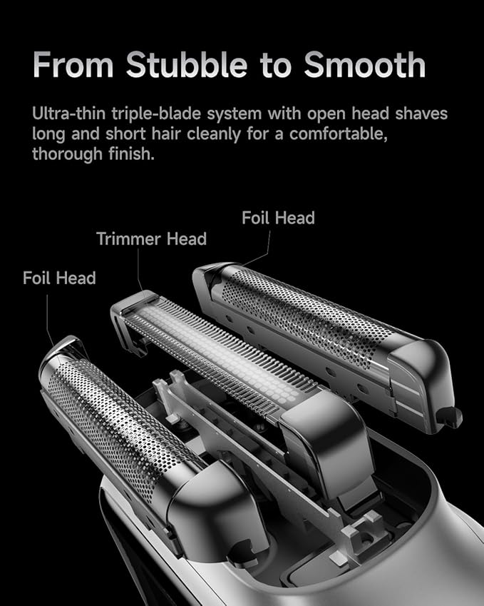 Laifen P3 Pro 3-Blade Electric Shaver, Dual Linear High-Speed Motors 12 - Image 3