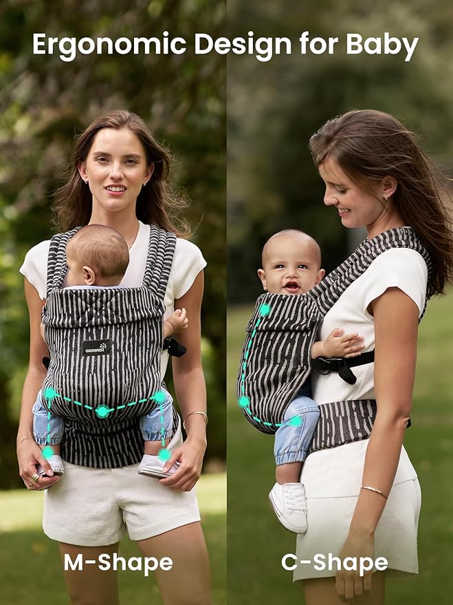 GROWNSY Baby Carrier Newborn to Toddler, Ergonomic Baby Toddler Carrier Wraps - Image 5