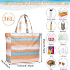 LEDAOU Beach Bag Waterproof Sandproof Women Tote Bag Pool Bag - Image 2