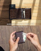 VULKIT Card Holder Pop Up Slim Wallet Leather RFID Blocking Card Case Up to 8 - Image 4