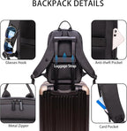 Business Backpack for Men Lightweight Commute Laptop Backpack Anti-Theft Water - Image 5