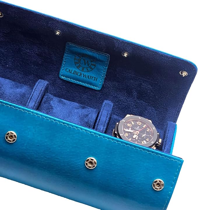 Genuine Napa Leather Watch Roll Travel Case - Image 4