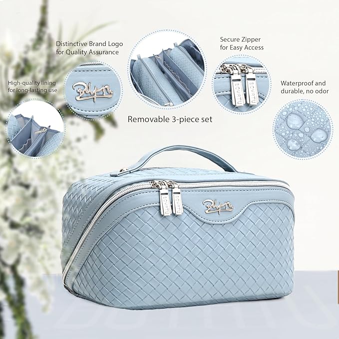 BOYATU Travel Makeup Bags for Women: Large Makeup Organizer - Image 2