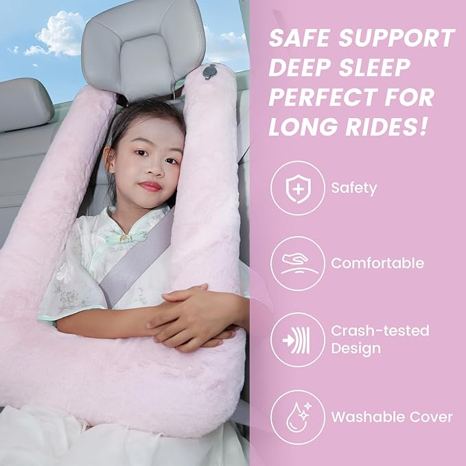 Car Pillow for Kids, Professional Inflatable Kids Car Pillow for Sleeping - Image 3