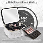 Makeup Bag with Mirror and Light, Makeup Case with Lighted Mirror, Travel - Image 6