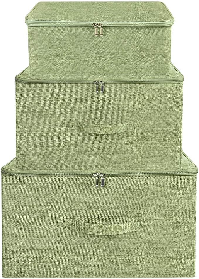 ANMINY Storage Bins with Zipper Lids 51.9 Qt Lidded Fabric Storage Boxes - Image 5