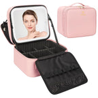 Relavel Makeup Bag with LED Mirror, Small Travel Makeup Case with Rechargeable by Relavel