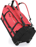 Rolling Duffle Bag with Wheels, 86L 30”Folding Duffle Backpack with 2 Wheels by XTMZ