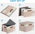 Large Storage Bins with Lids, Foldable Fabric Storage Baskets with Lids - Image 5