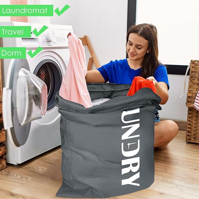 Sylfairy Laundry bags, 2 Pack Travel Laundry Bag - Image 3