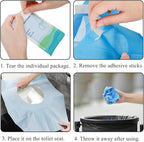 Tebery 100 Pack Toilet Seat Covers Disposable, Individually Wrapped Travel - Image 5