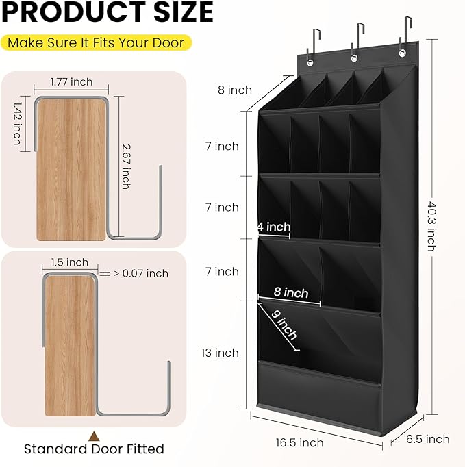 Over the Door Shoe Organizer for Closet, Shoes Rack for Closet - Image 5