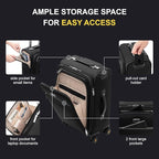 LEVEL8 Carry On Luggage with Compartment, 20 Inch Softside Expandable Travel - Image 2