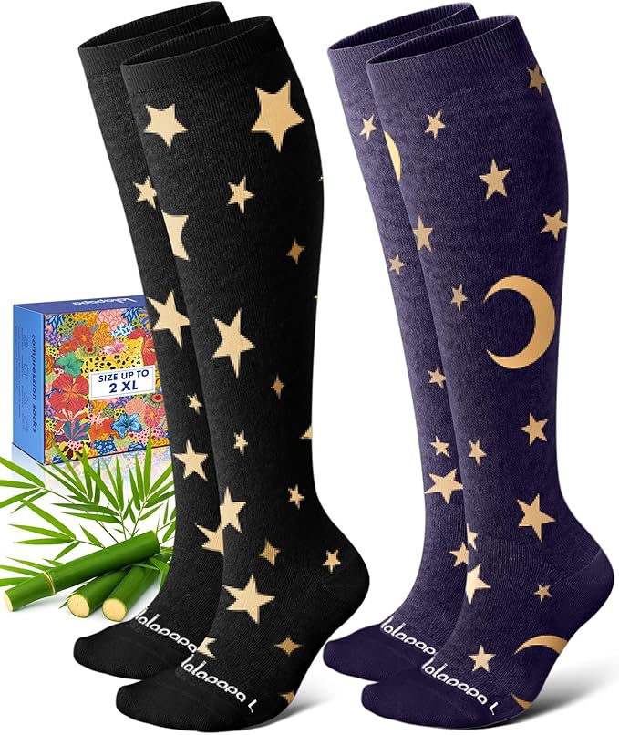 Bamboo Viscose Compression Socks by Lalapapa