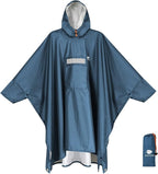 ANYOO Hooded Rain Poncho for Adults Waterproof Lightweight Rain Coat for Men by Anyoo