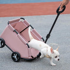 Dog Stroller 4 Wheels Folding Dog Cart Pet Stroller - Image 5