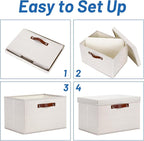 Temary Storage Bins with Lids 2-Pack Large Foldable Storage Baskets with Lid - Image 6