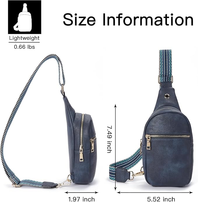 Telena Small Sling Bag for Women Leather Crossbody Fanny Packs Chest Bag for - Image 6