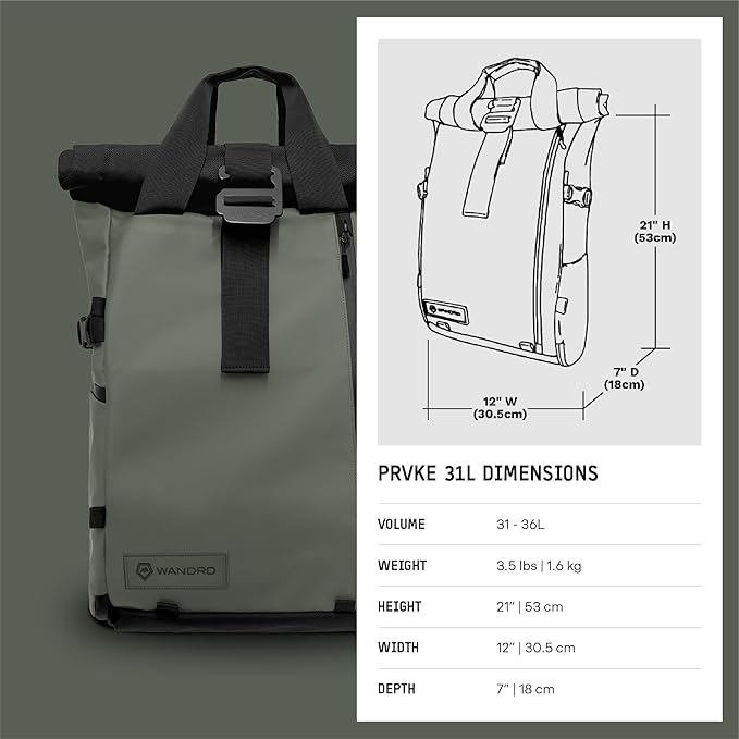 WANDRD PRVKE 31L, V3 Backpack: Weather-Resistant Travel & Camera Backpack - Image 9