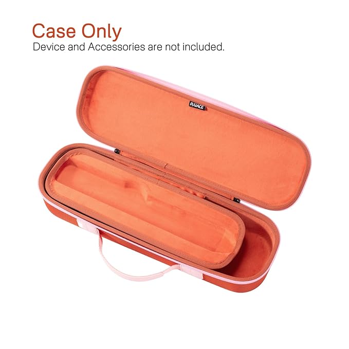 RAIACE Hard Storage Case Compatible with Dyson Airstrait Straightener, Travel Carrying Bag. (case only). (Red)
