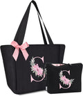 Vavabox Tote Bag, A-Z Initial Monogrammed Waterproof Tote Bag, Bridesmaid Gifts by Vavabox