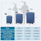 Hard Shell Suitcases Expandable Travel Luggage Sets 3 Piece, Carry on and Check - Image 5