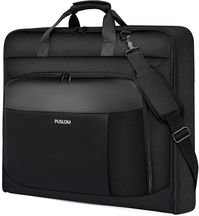 Garment Bag Travel Suit Bag for Men Large 40-Inch Carry on Garment Bag Up to 3 by PUSLOM