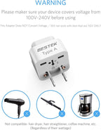 BESTEK Japan Travel Plug Adapter, Grounded Universal Type A Plug Adapter JP to - Image 5
