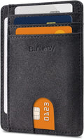 Buffway Slim Minimalist Front Pocket RFID Blocking Leather Wallets by Buffway