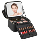 Relavel Makeup Bag with LED Mirror, Small Travel Makeup Case with Rechargeable by Relavel