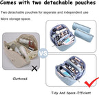 Travel Makeup Bags for Women Cosmetic Bag: Puffy Make up Bags Set of 3 - Image 6