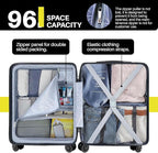 AnyZip Suitcase Hardside PC ABS Lightweight USB Luggage - Image 3