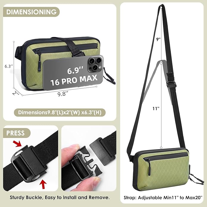 Electronics Organizer Tech Travel Pouch – Waterproof Nylon Diamond Quilted & - Image 3
