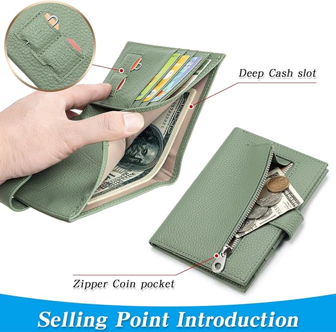 Passport Holder for Travel Women RFID Blocking Genuine Leather Passport Wallet - Image 3