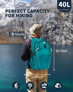 Hiking Backpack 40L Lightweight Waterproof Daypack - Image 2